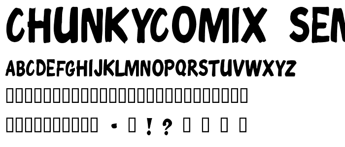 ChunkyComix SemiBold font